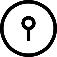 Keyhole Circle Icon from Ultimate Regular Set