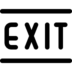 Exit Icon from Ultimate Regular Set