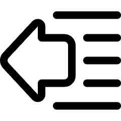 Indent Decrease 1 Icon from Ultimate Regular Set