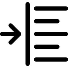Indent Left Icon from Ultimate Regular Set