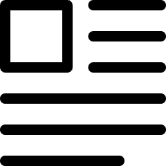 Paragraph Image Left Icon from Ultimate Regular Set