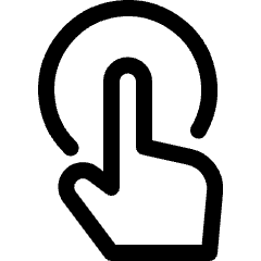 Circle Pad Finger Icon from Ultimate Regular Set
