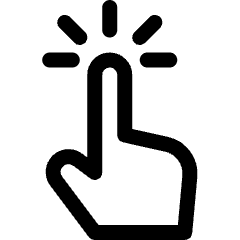 Touch Finger 1 Icon from Ultimate Regular Set