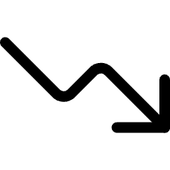 Graph Stats Descend Icon from Ultimate Regular Set