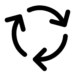 Synchronize Arrows Three Icon from Ultimate Regular Set