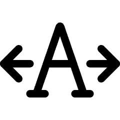 Font Expand Horizontal Icon from Ultimate Regular Set