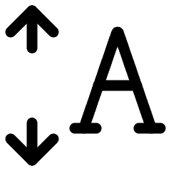 Font Expand Vertical Icon from Ultimate Regular Set