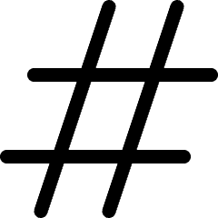Hash Icon from Ultimate Regular Set