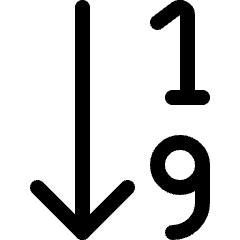 Arrange Number Icon from Ultimate Regular Set