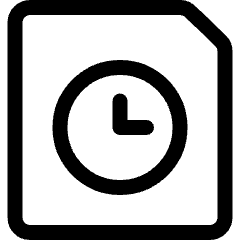 Time Clock File 1 Icon from Ultimate Regular Set