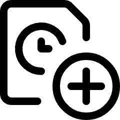 Time Clock File Add Icon from Ultimate Regular Set