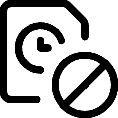 Time Clock File Block Icon from Ultimate Regular Set