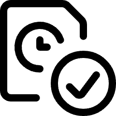 Time Clock File Check Icon from Ultimate Regular Set