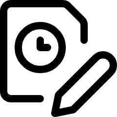 Time Clock File Edit Icon from Ultimate Regular Set