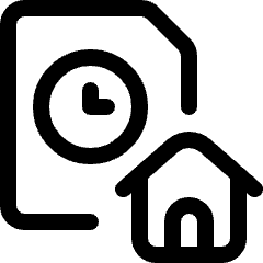 Time Clock File Home Icon from Ultimate Regular Set