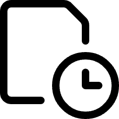 Time Clock File Icon from Ultimate Regular Set