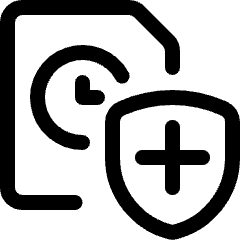 Time Clock File Shield Icon from Ultimate Regular Set