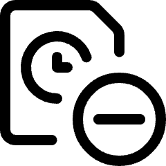 Time Clock File Subtract Icon from Ultimate Regular Set