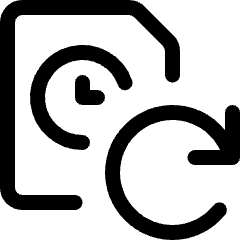 Time Clock File Sync Icon from Ultimate Regular Set