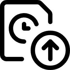 Time Clock File Upload Icon from Ultimate Regular Set