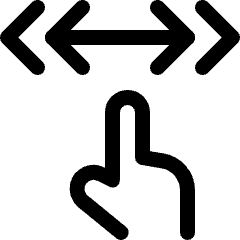 Gesture Swipe Horizontal 2 Icon from Ultimate Regular Set