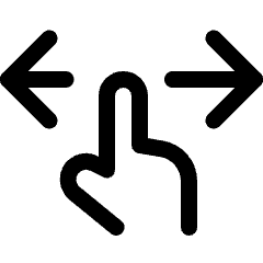 Gesture Swipe Horizontal 3 Icon from Ultimate Regular Set