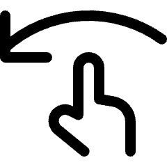 Gesture Swipe Horizontal Left 2 Icon from Ultimate Regular Set