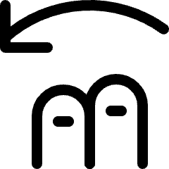 Gesture Swipe Horizontal Left Two Fingers Icon from Ultimate Regular Set