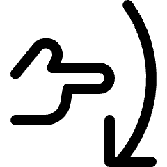 Gesture Swipe Vertical Down 2 Icon from Ultimate Regular Set