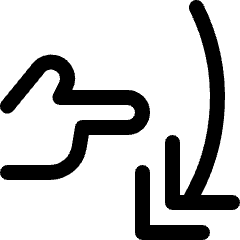 Gesture Swipe Vertical Down 3 Icon from Ultimate Regular Set