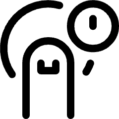 Gesture Tap Clock Icon from Ultimate Regular Set