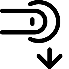 Gesture Tap Swipe Down Icon from Ultimate Regular Set