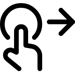 Gesture Tap Swipe Right 1 Icon from Ultimate Regular Set