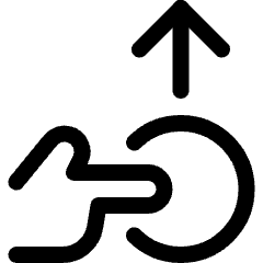 Gesture Tap Swipe Up 1 Icon from Ultimate Regular Set