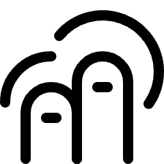 Gesture Tap Two Fingers Icon from Ultimate Regular Set