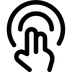 Gesture Two Finger Tap Icon from Ultimate Regular Set