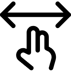 Gesture Two Fingers Horizontal Zoom In Icon from Ultimate Regular Set