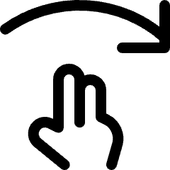 Gesture Two Fingers Swipe Right Icon from Ultimate Regular Set