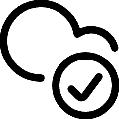 Cloud Check Icon from Ultimate Regular Set