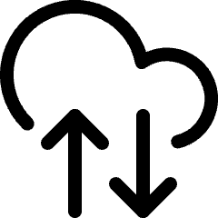 Cloud Data Transfer Icon from Ultimate Regular Set