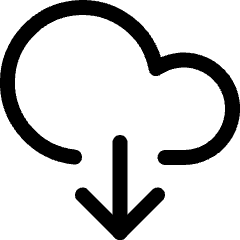 Cloud Download Icon from Ultimate Regular Set