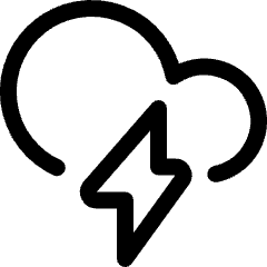 Cloud Flash Icon from Ultimate Regular Set