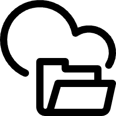 Cloud Folder Icon from Ultimate Regular Set