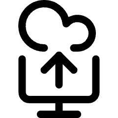 Cloud Monitor Upload Icon from Ultimate Regular Set