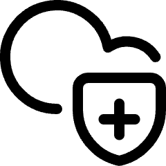 Cloud Shield Icon from Ultimate Regular Set