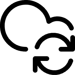 Cloud Sync Icon from Ultimate Regular Set