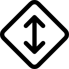 Data Transfer Vertical Diamond Icon from Ultimate Regular Set