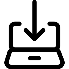 Laptop Download Icon from Ultimate Regular Set