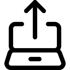 Laptop Upload Icon from Ultimate Regular Set