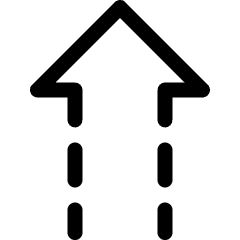 Upload Dash Arrow Icon from Ultimate Regular Set